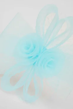Quiz Flower Clip Fascinator Aqua Discount