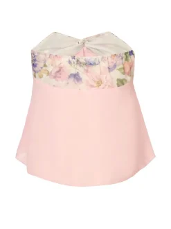 Quiz Baby Pink Floaty Bandeau Top New