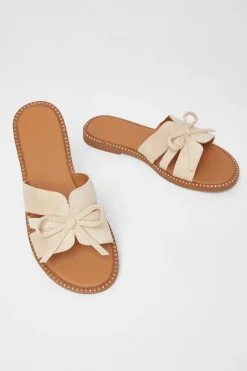 Quiz Faux Suede Flat Sandals Beige Best