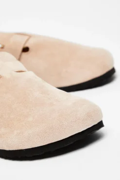 Quiz Beige Faux Suede Mules Hot