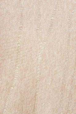 Quiz Knit Foil Detail Jumper Beige New