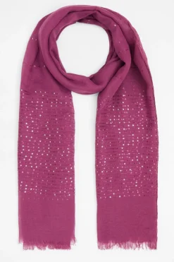 Quiz Sequin Scarf Berry New