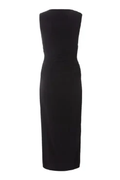 Quiz Black Asymmetric Midaxi Dress Outlet