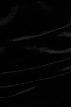 Quiz Black Bardot Velvet Jumpsuit Clearance