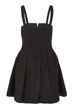 Quiz Bow Front Mini Dress Black Sale