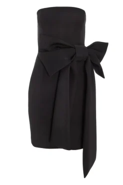 Quiz Black Bow Strapless Bodycon Dress Clearance