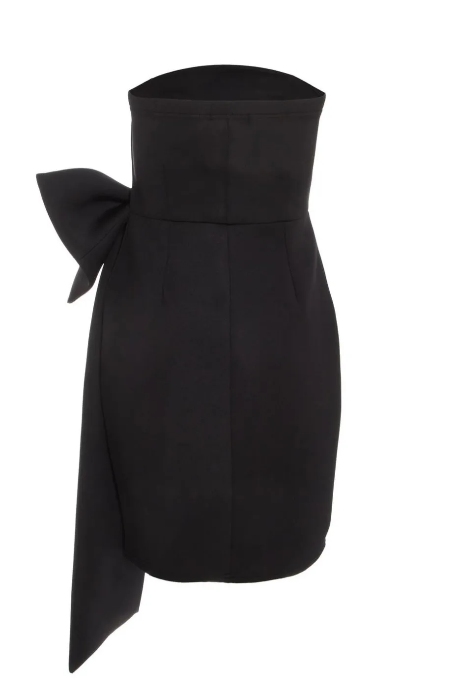 Quiz Black Bow Strapless Bodycon Dress Clearance