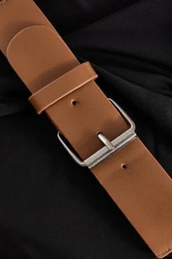 Quiz Black Buckle Detail Crop Top Outlet