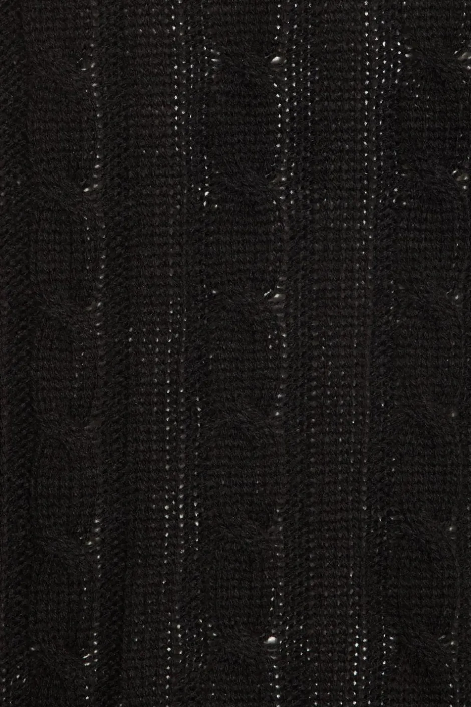 Quiz Black Cable Knit Crop Jumper Clearance
