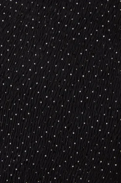Quiz Black Chiffon Diamante Midi Dress Outlet