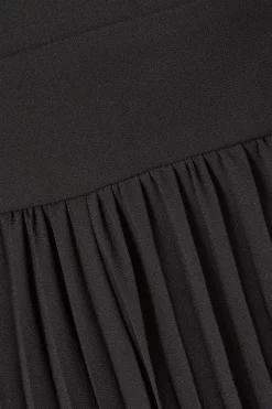 Quiz Black Chiffon Pleated Jumpsuit