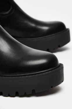 Quiz Black Chunky Knee High Boots Outlet
