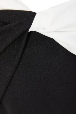 Quiz Black Contrast Bardot Jumpsuit Outlet
