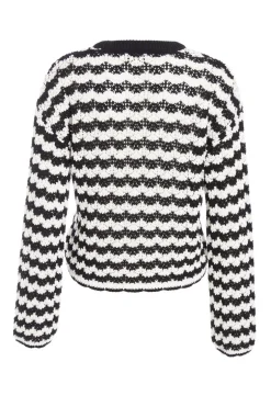 Quiz Black Contrast Knit Jumper Hot