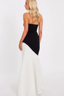 Quiz Black Contrast Maxi Dress Sale
