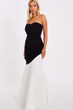 Quiz Black Contrast Maxi Dress Sale