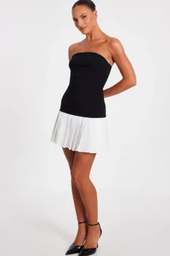 Quiz Black Contrast Mini Dress Online