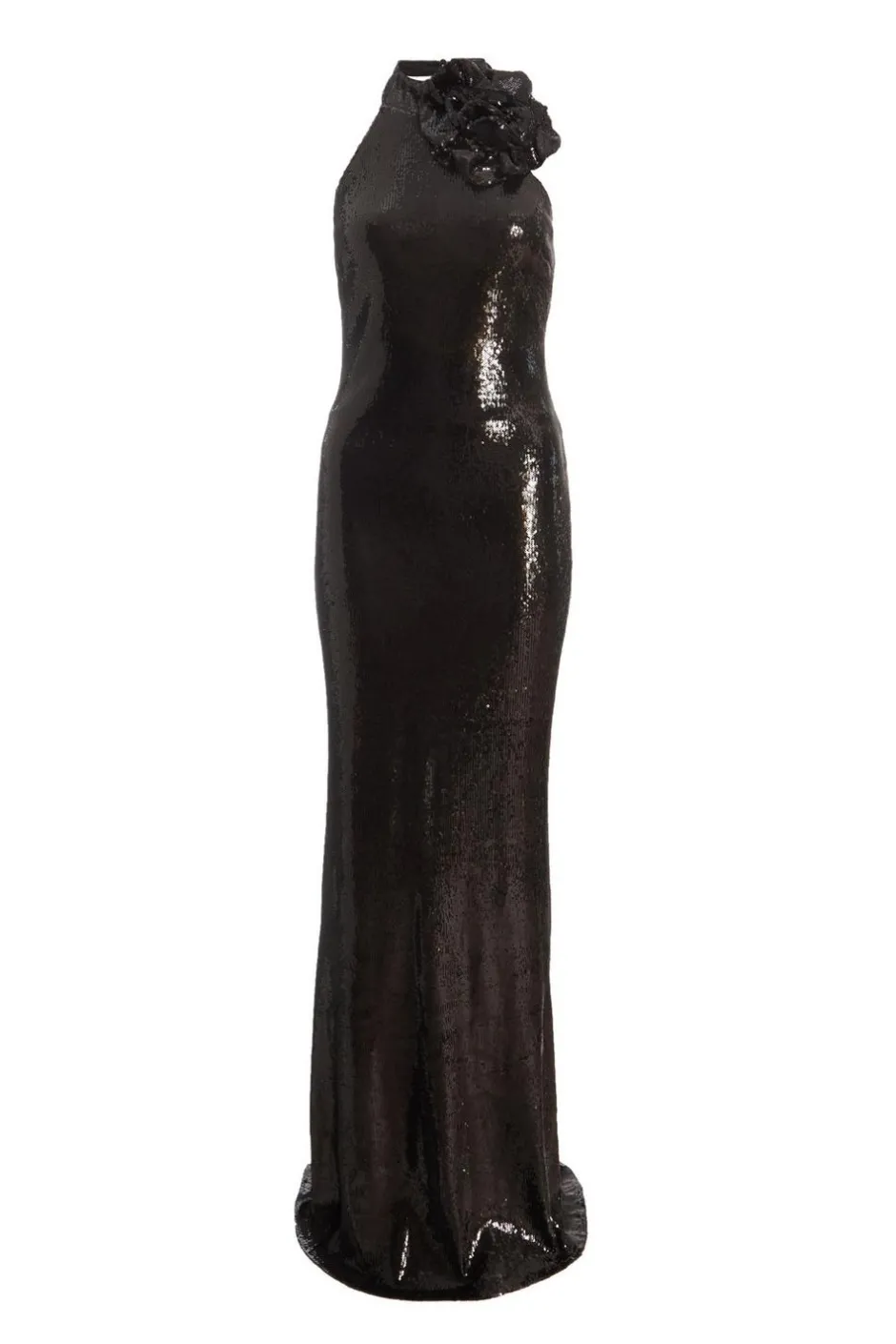 Quiz Black Corsage High Neck Sequin Maxi Dress Discount