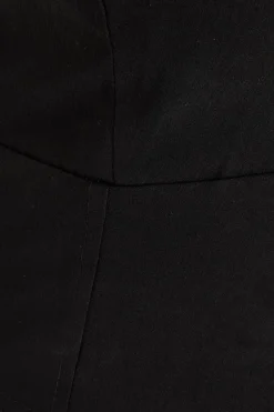 Quiz Corset Detail Crop Top Black Hot