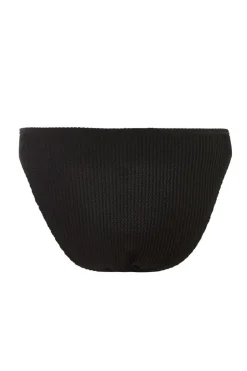 Quiz Crinkle Ring Bikini Bottoms Black Clearance