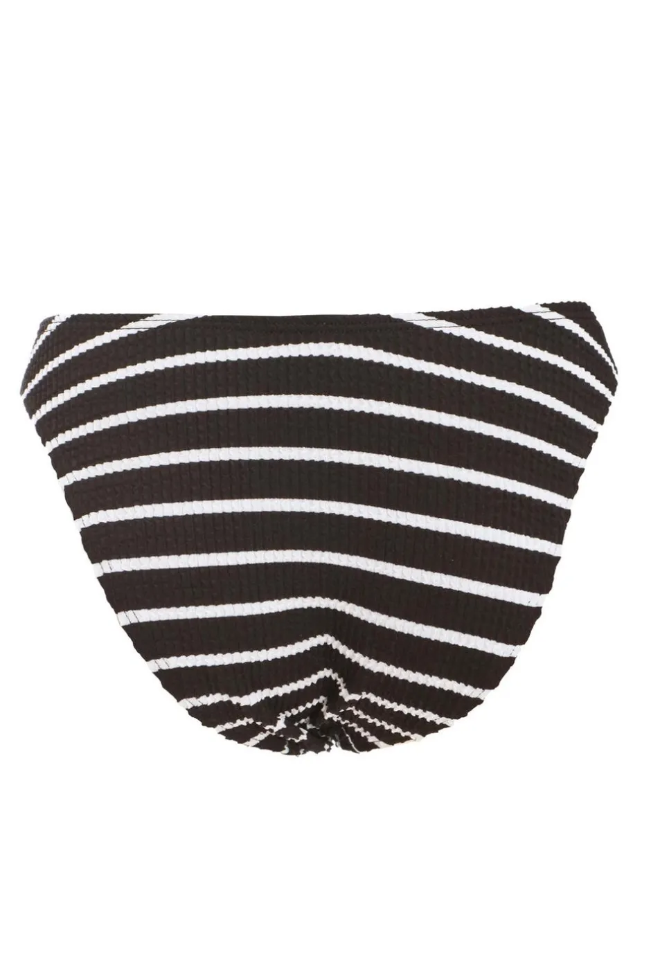 Quiz Black Crinkle Stripe Ring Bikini Bottoms Hot