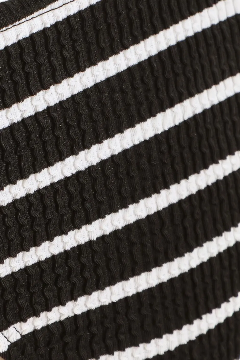 Quiz Black Crinkle Stripe Ring Bikini Bottoms Hot