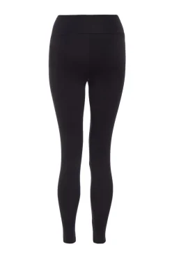Quiz Crossover Waist Leggings Black Outlet