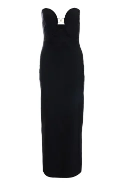Quiz Black Cut Out Midaxi Dress New