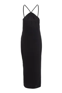 Quiz Black Diamante Corsage Midi Dress Outlet