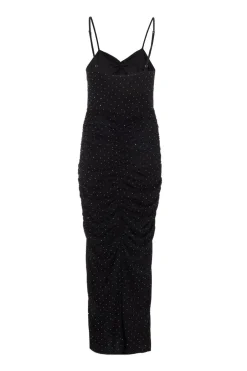 Quiz Black Diamante Knot Front Maxi Dress Online