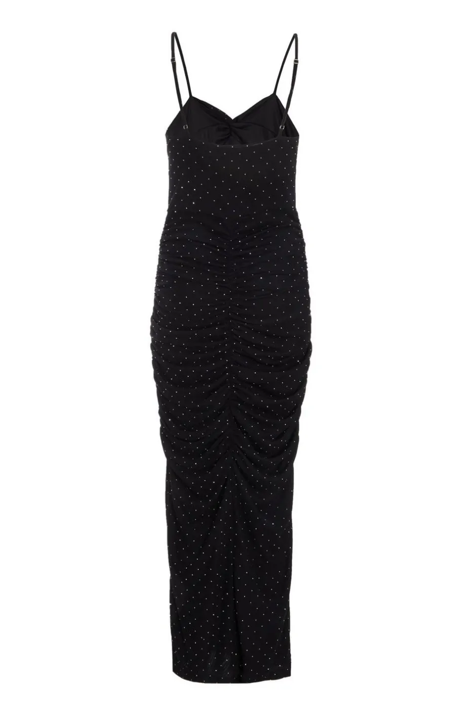 Quiz Black Diamante Knot Front Maxi Dress Online