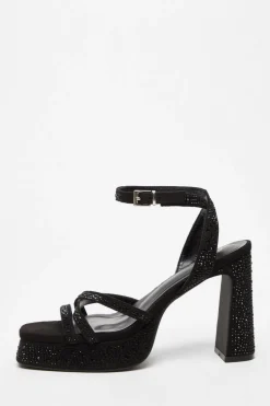 Quiz Diamante Platform Heels Black Online