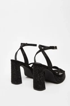 Quiz Diamante Platform Heels Black Online