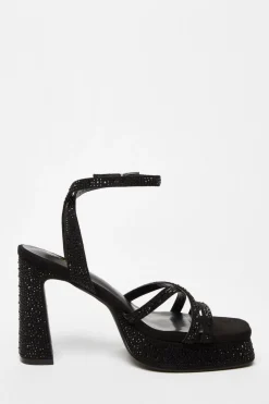 Quiz Diamante Platform Heels Black Online