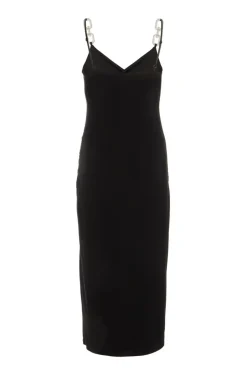 Quiz Diamante Ruched Midi Dress Black Online