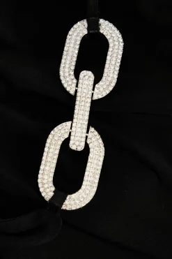 Quiz Diamante Ruched Midi Dress Black Online