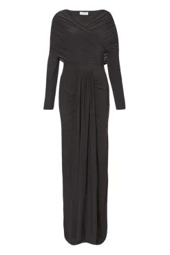 Quiz Draped Maxi Dress Black