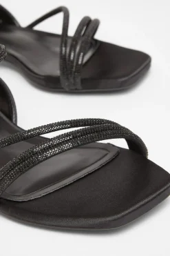 Quiz Embellished Strappy Sandals Black Best