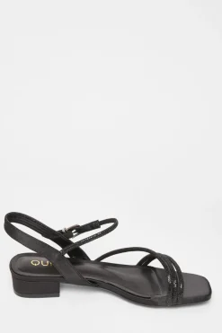 Quiz Embellished Strappy Sandals Black Best