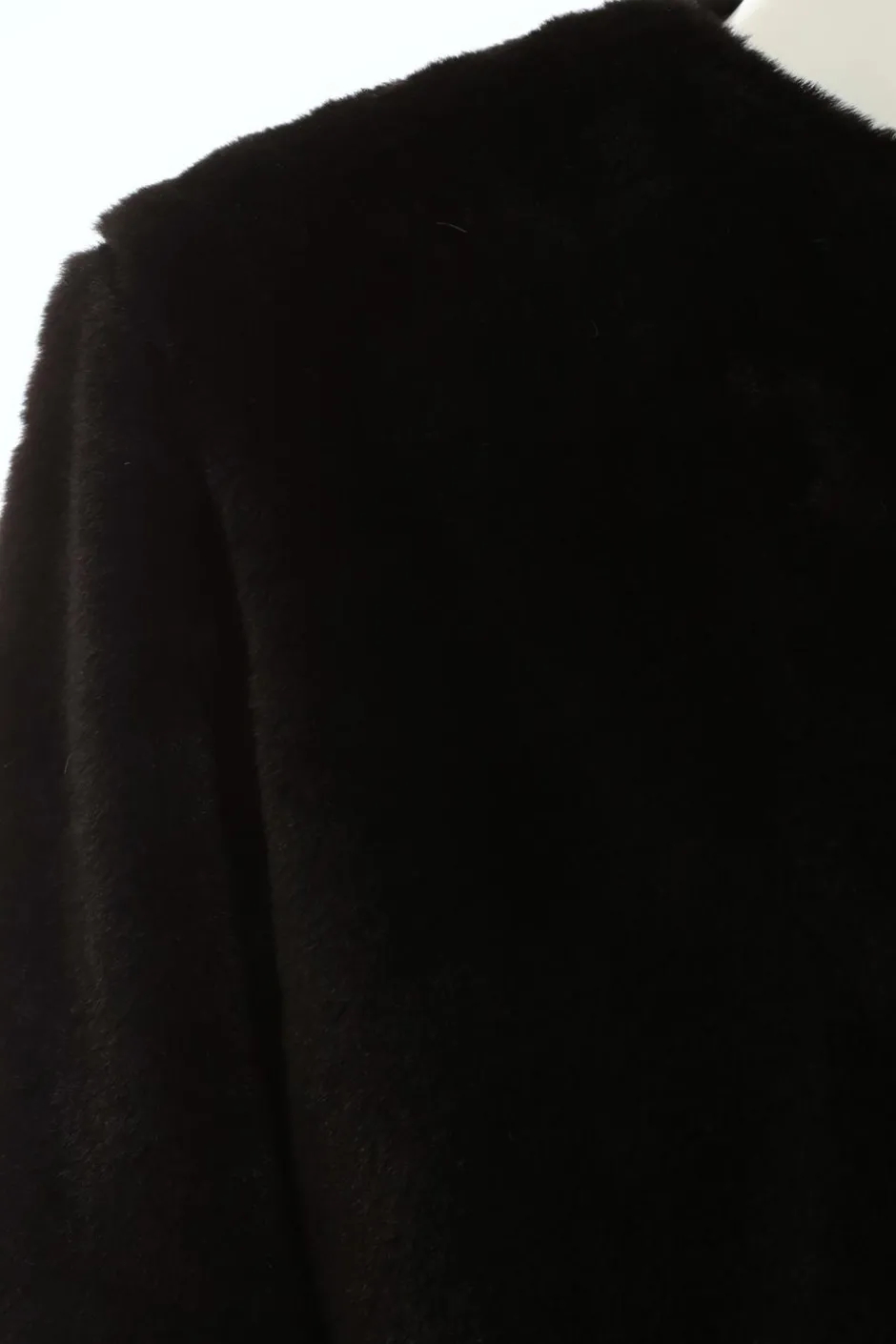 Quiz Faux Fur Long Sleeve Cape Black Best