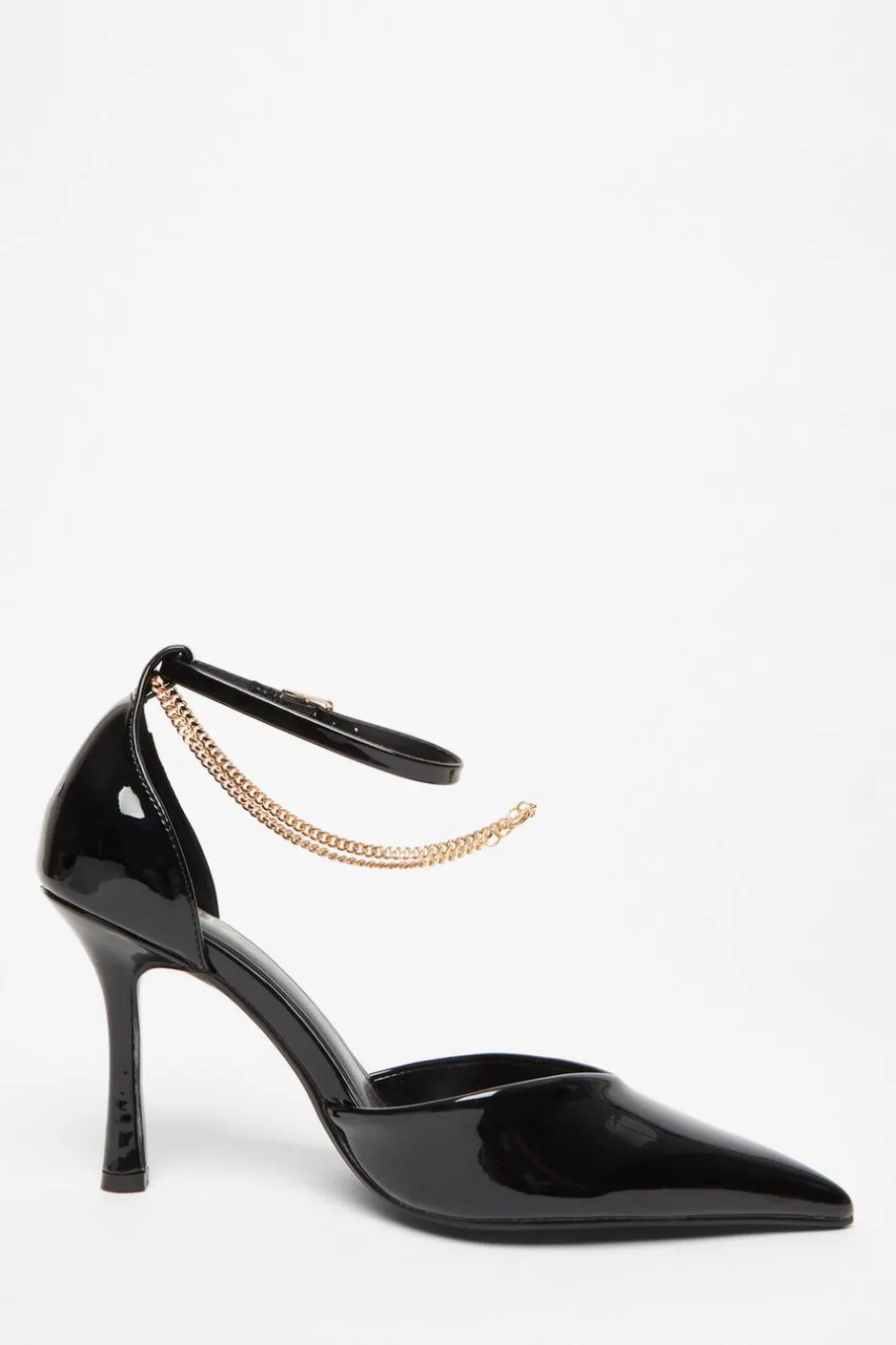 Quiz Black Faux Leather Court Heels Best