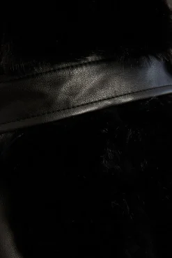 Quiz Black Faux Leather Jacket Outlet