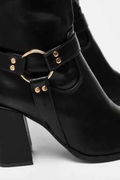 Quiz Faux Leather Knee High Boots Black Hot