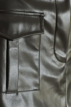 Quiz Faux Leather Skort Black Sale