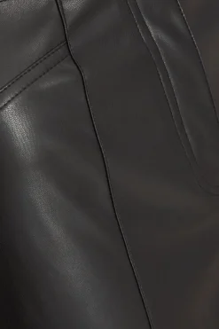 Quiz Black Faux Leather Trousers New