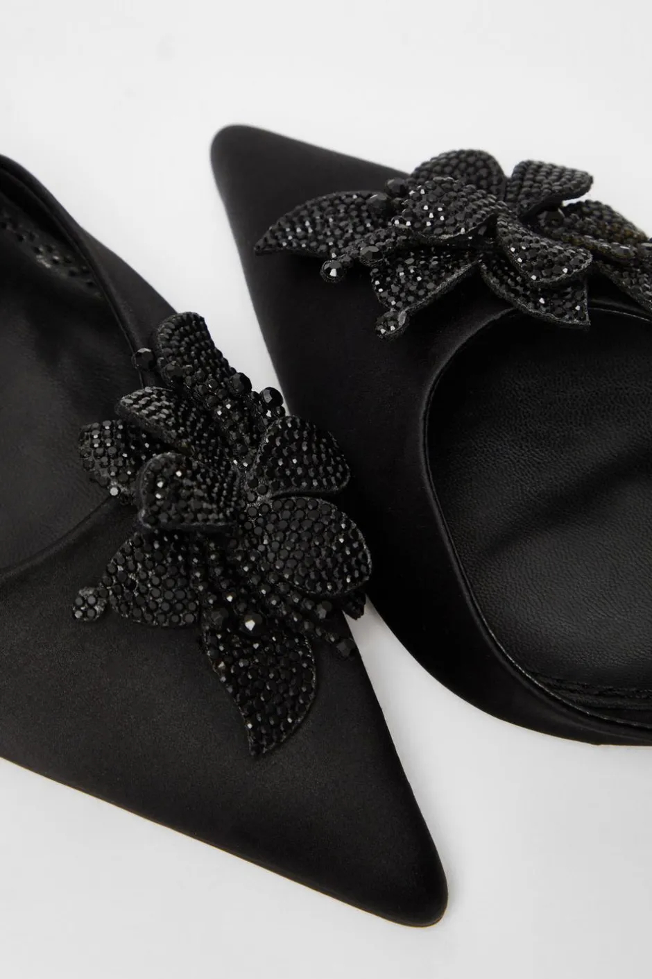 Quiz Black Floral Court Heels Discount