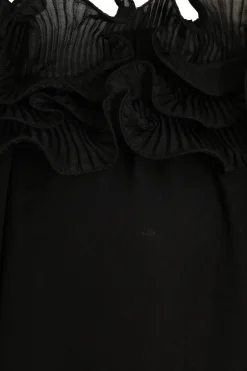 Quiz Black Frill Bardot Top Outlet