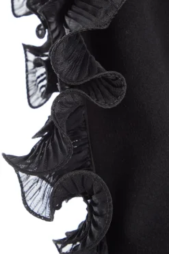 Quiz Black Frill One Shoulder Maxi Dress Hot