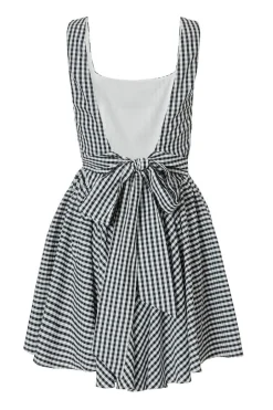 Quiz Black Gingham Skater Dress Hot