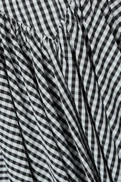 Quiz Black Gingham Skater Dress Hot